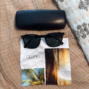 RAEN Classic Black Sunglasses with Case